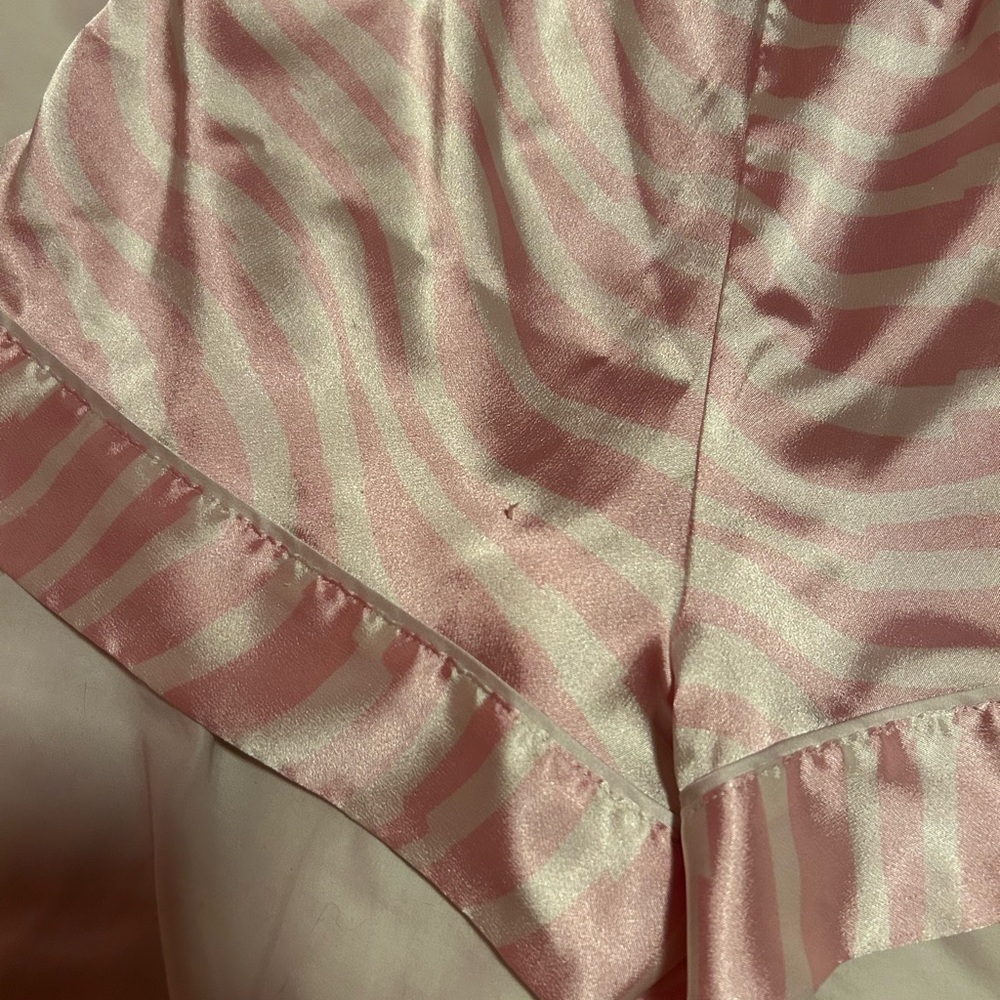Victoria’s Secret Pink Zebra Print Satin Sleep Shorts - Picture 3 of 4